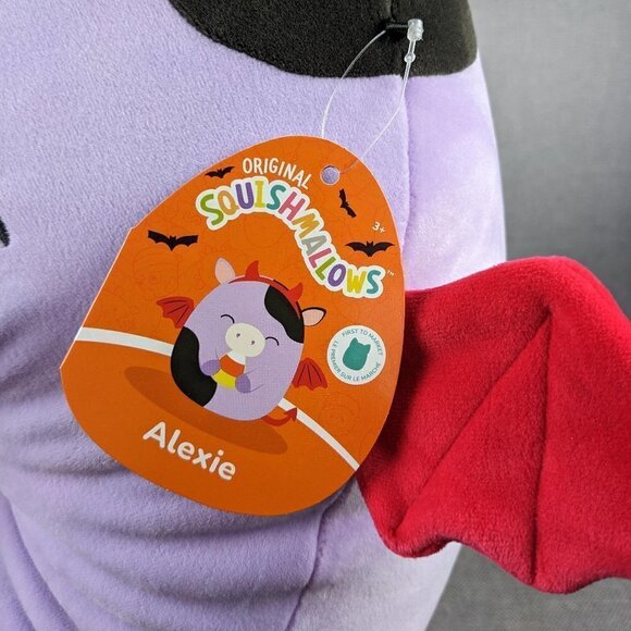 Squishmallows Alexie the Purple Cow in Red Devil Costume 12" - Picture 2 of 6